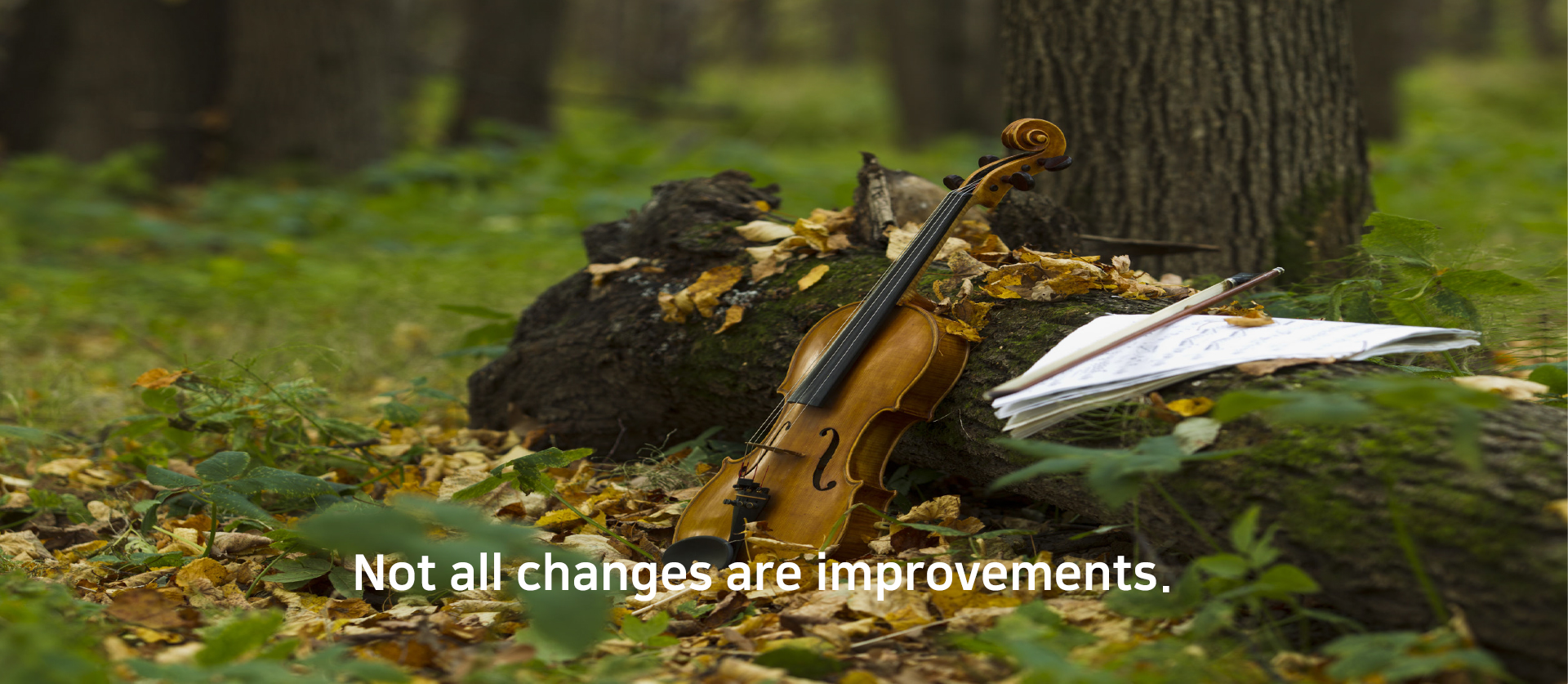 Not all changes are improvements. illustration